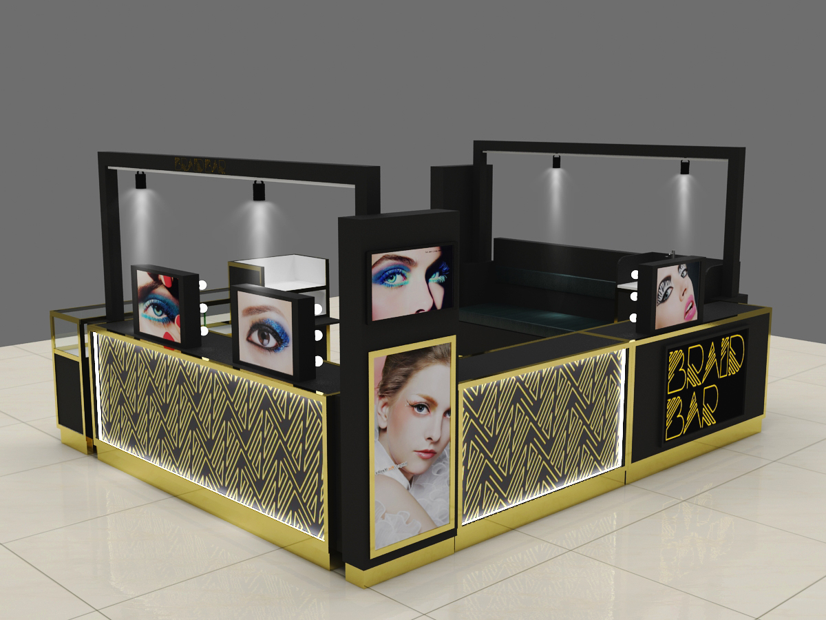 eyebrow threading kiosk in mall