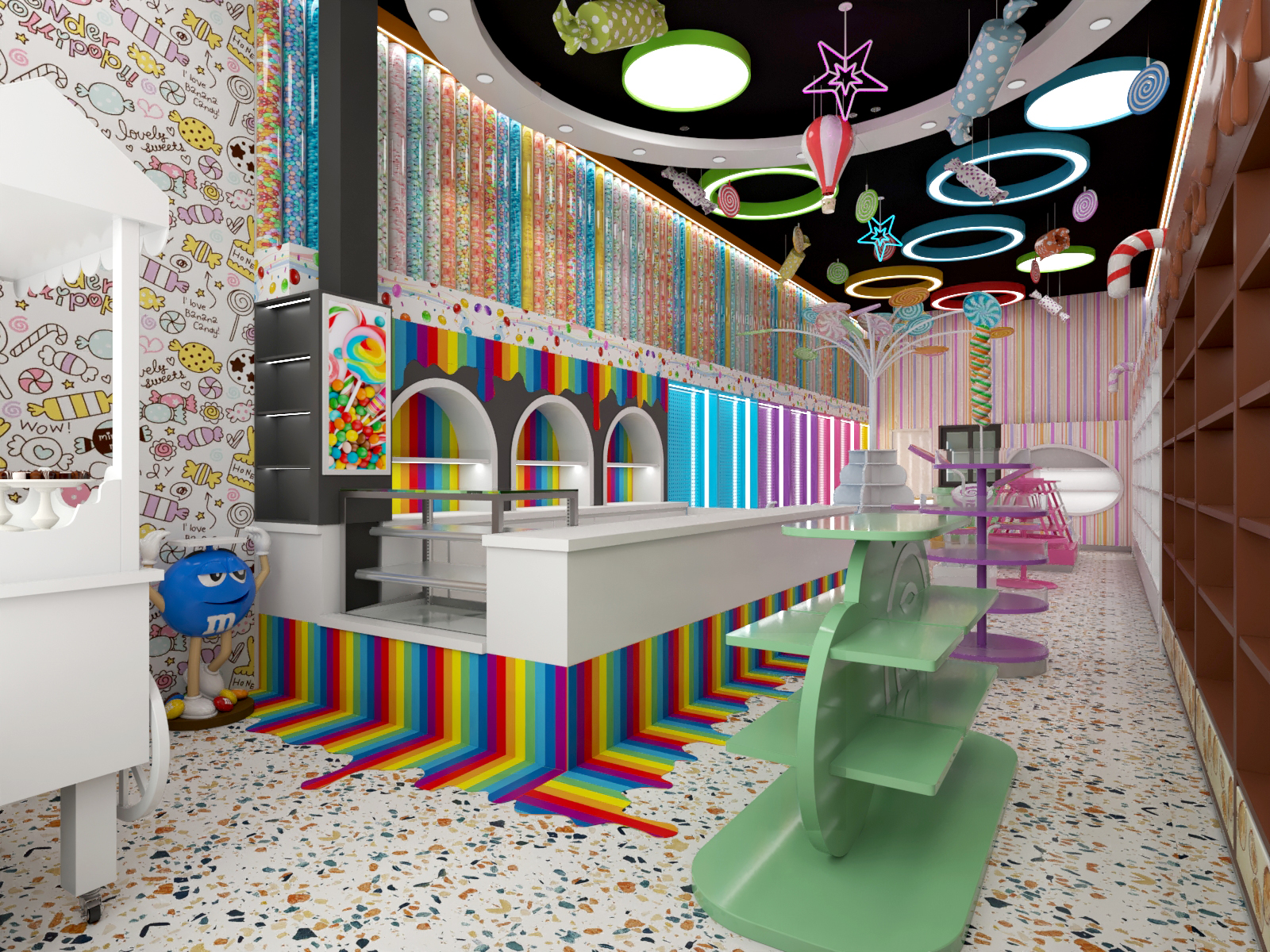 How to Design a 1600 Square Foot Candy Store?