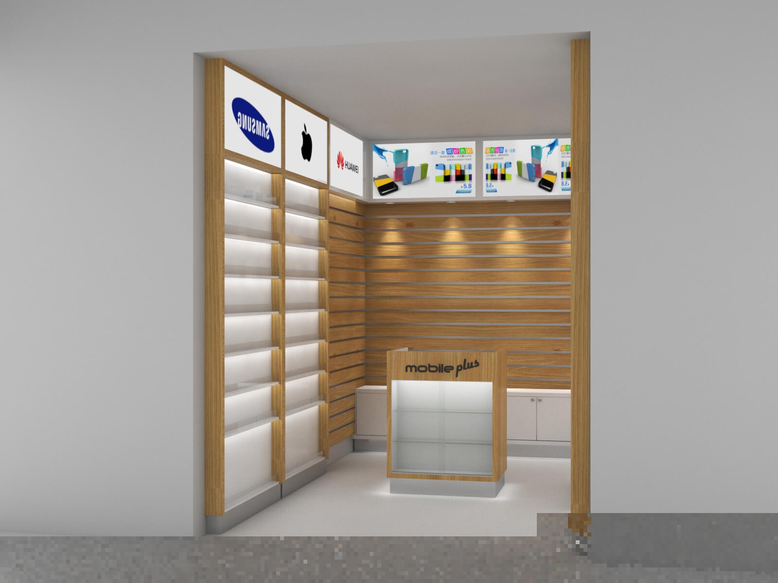 small phone accessories shop display