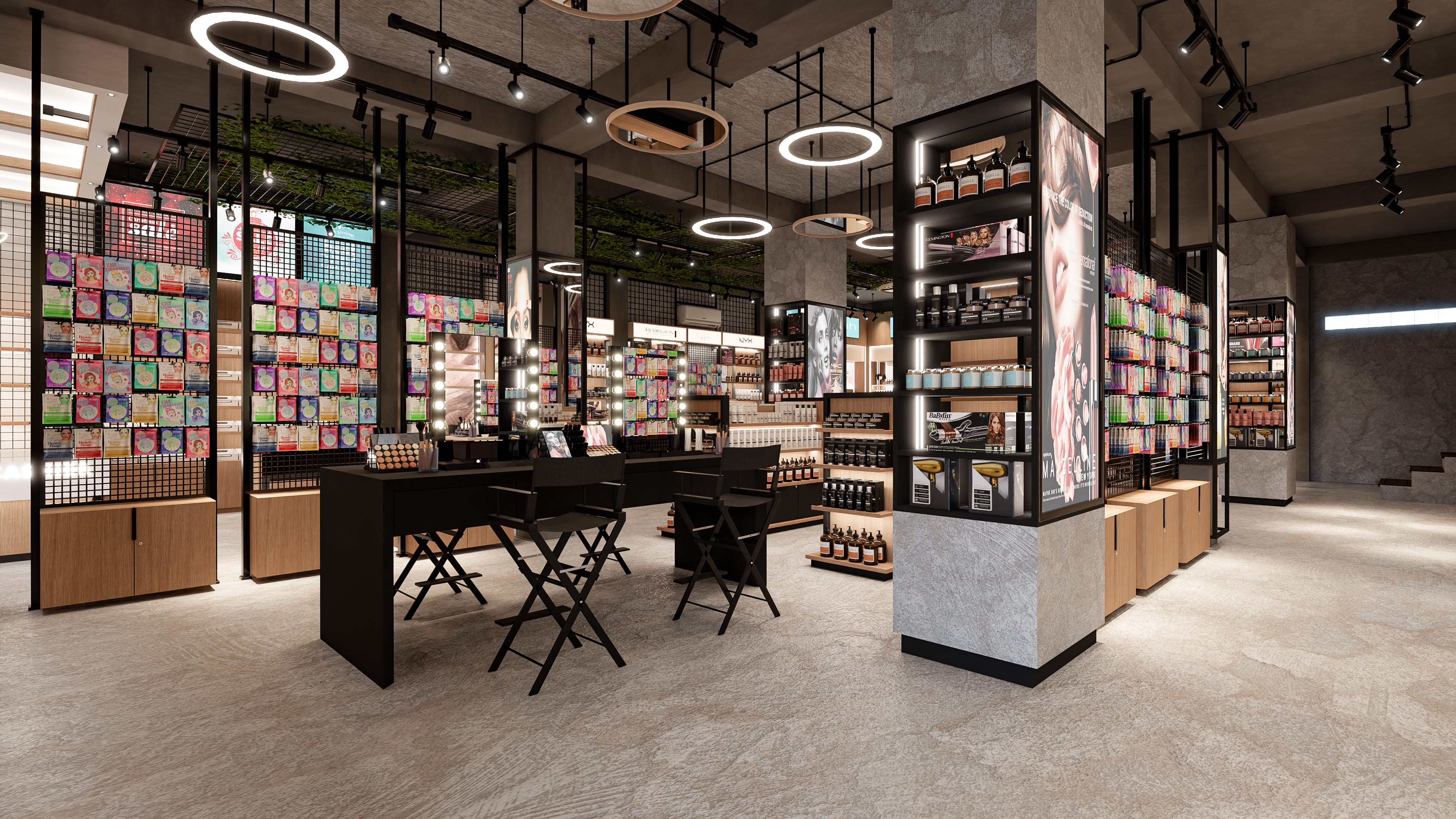 Large Scale Cosmetics Grocery Store Beauty Product Retail Shop Shelf Display Furniture