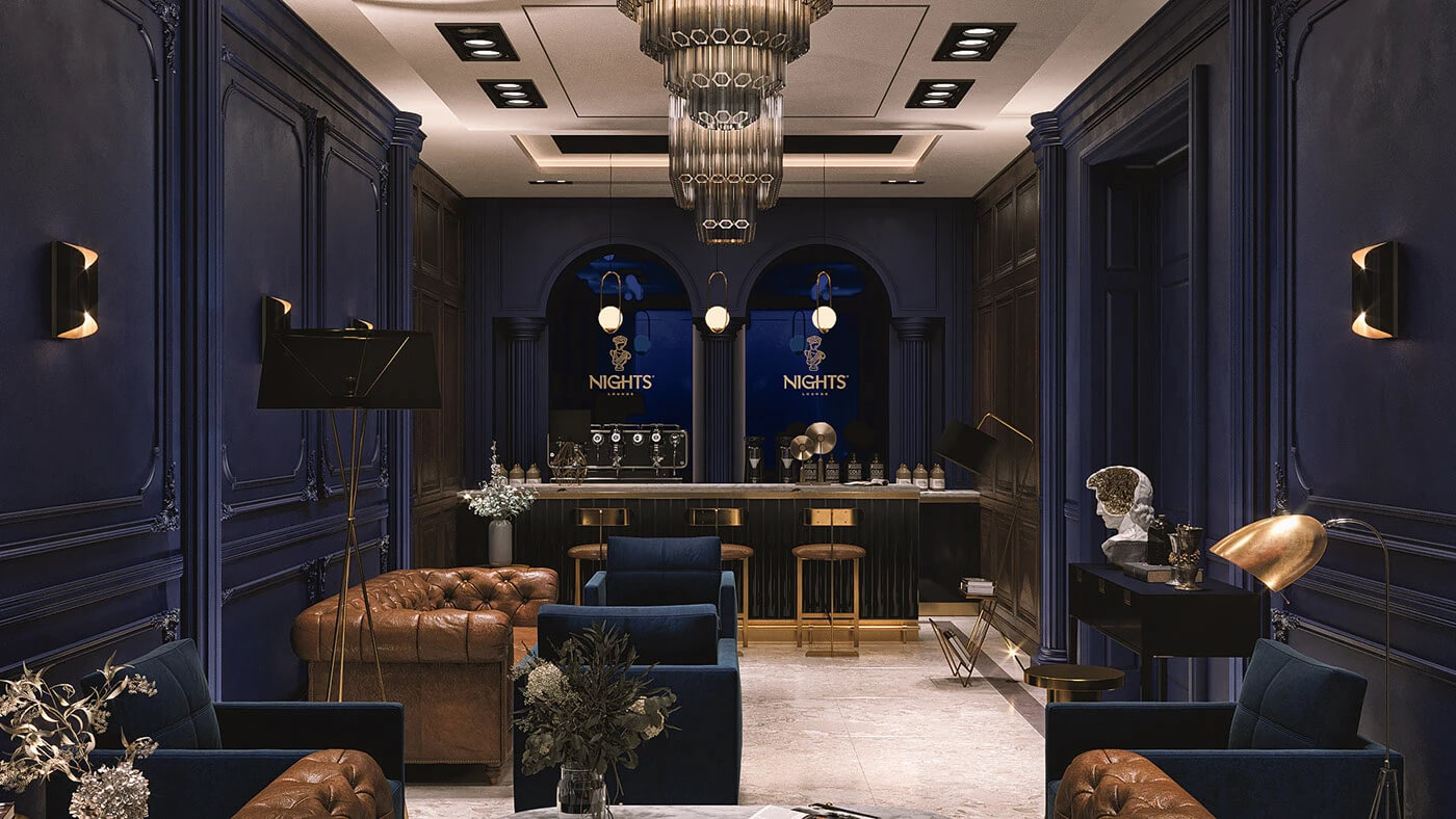 cigar lounge design