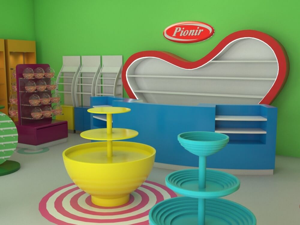 candy store display stand 