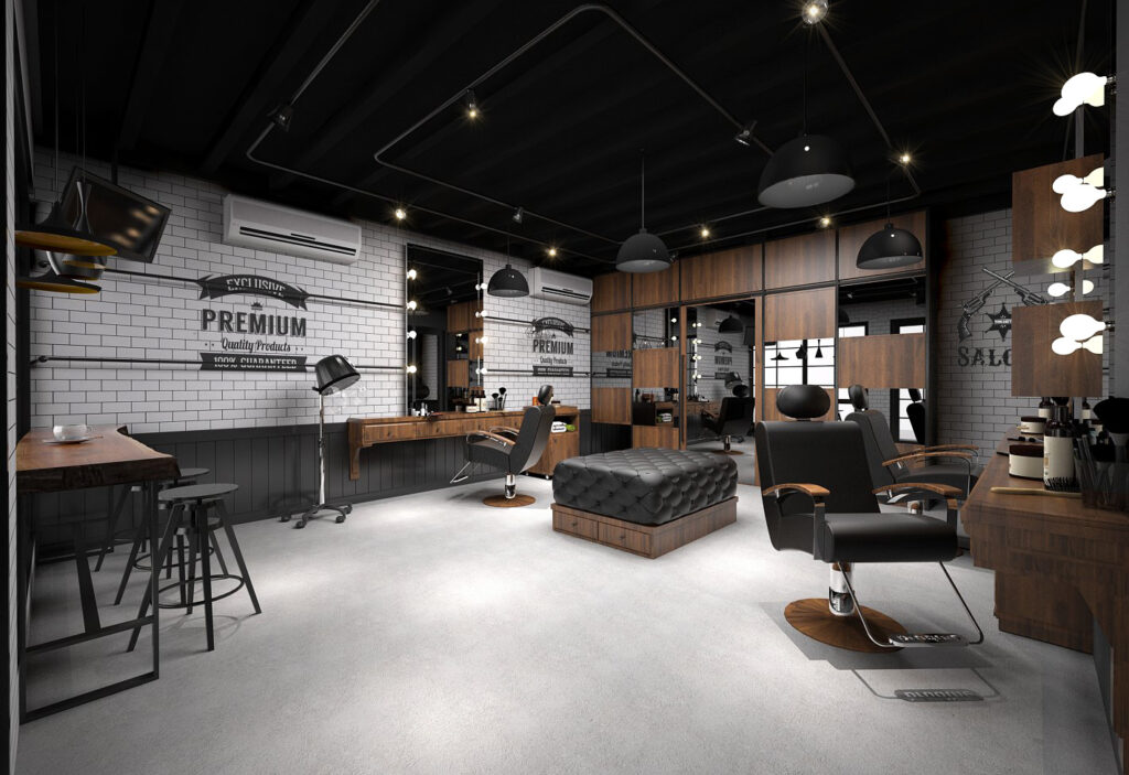 Immersive Experience: High-end Men's Barber Shop Design Ideas