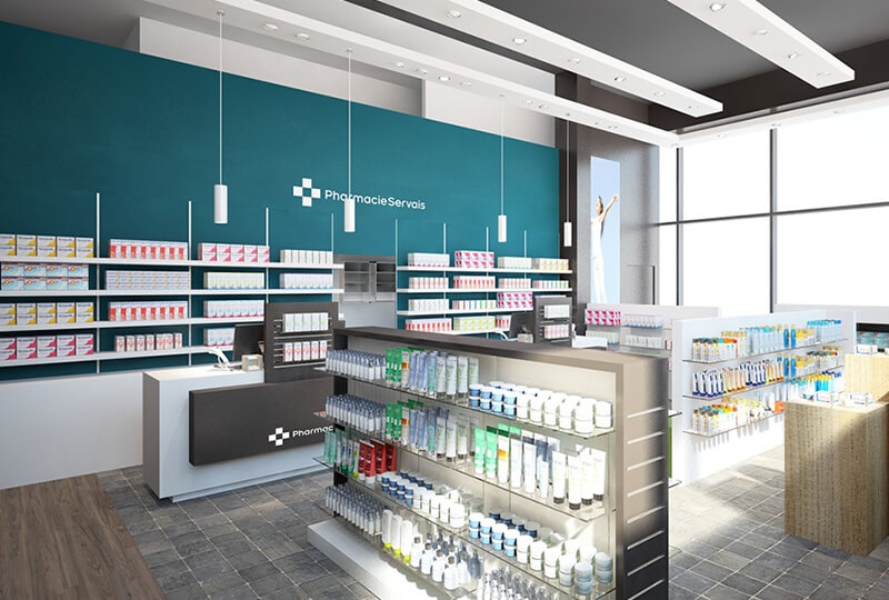 pharmacy store design 