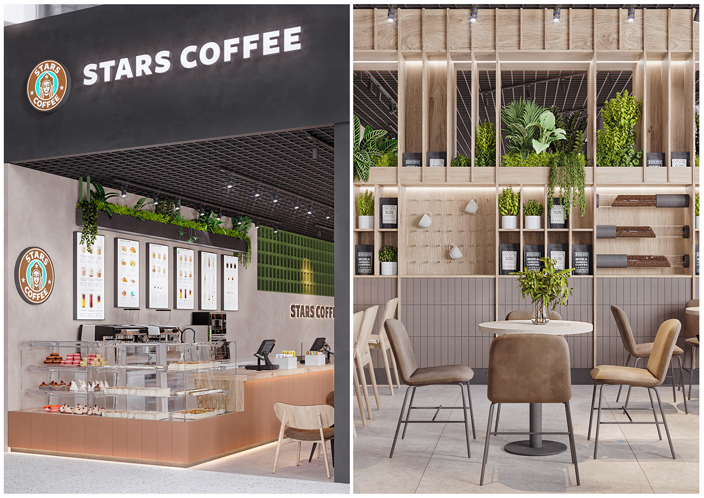 Comparison of Three Food Shops with Unique Designs in Different Styles