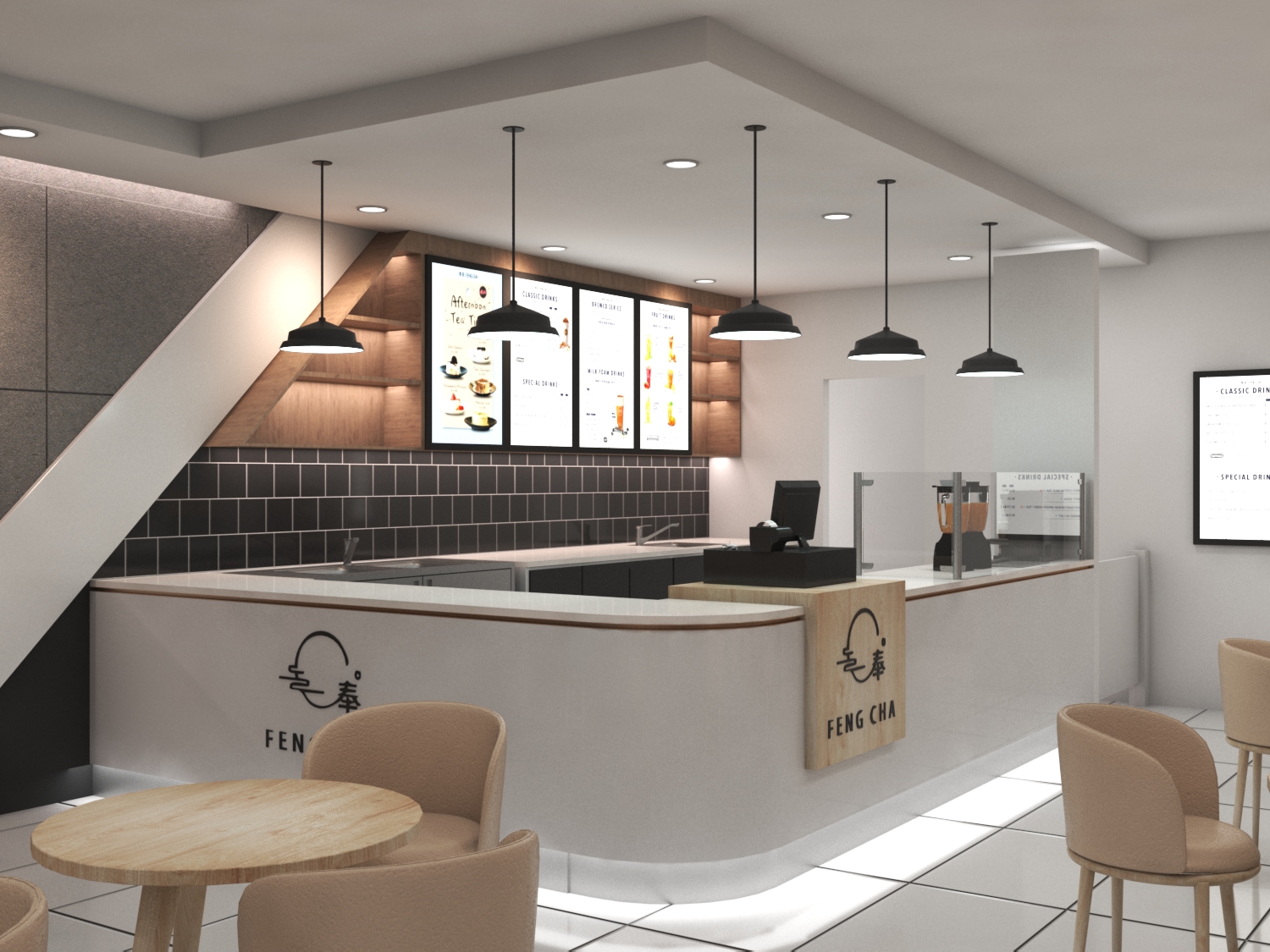 Bubble Tea Store Bar Counter design