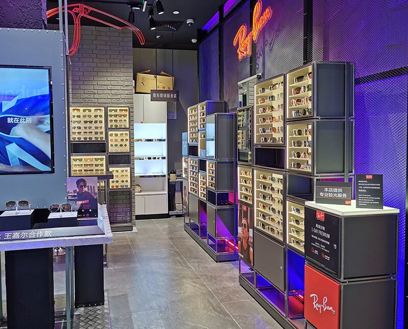 sunglasses shop cabinet