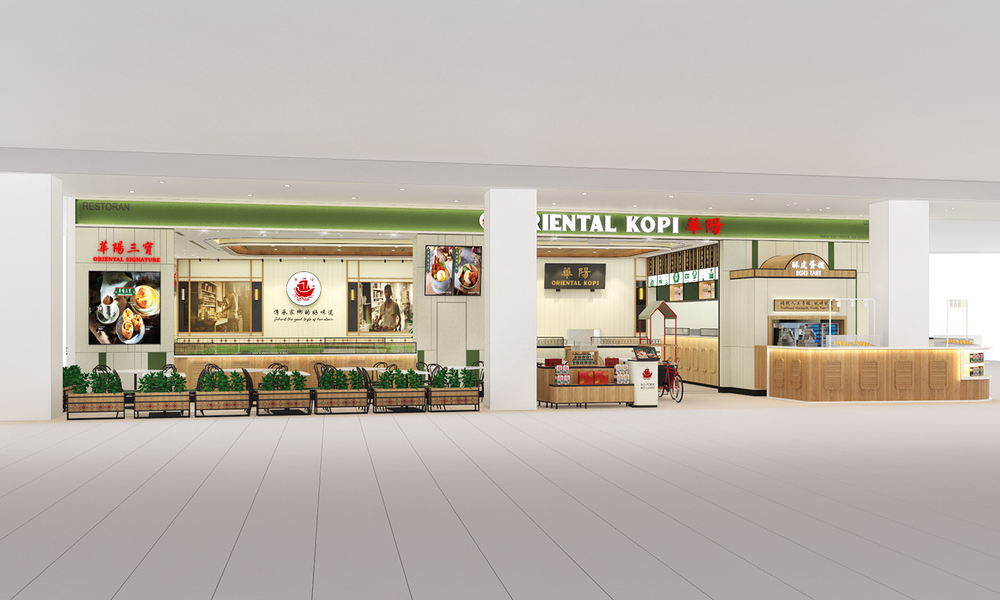 Asian Restaurant Decorations Fast Food Indoor Shop Design Fashion Chinese Food Store