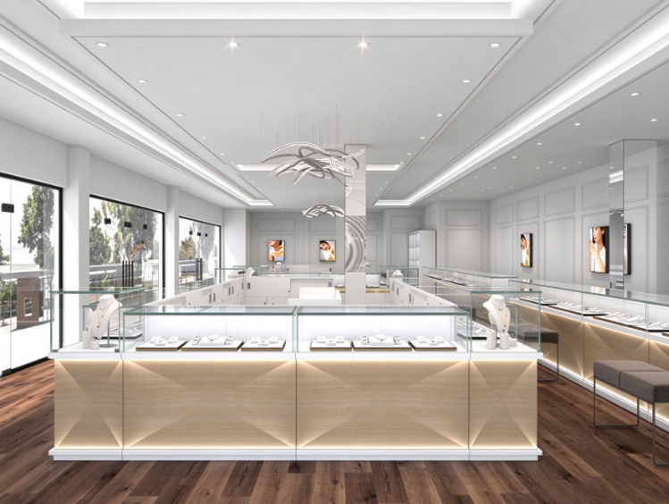 Luxury Jewelry Store Interior Display Case Project | Full Render & Custom Solution