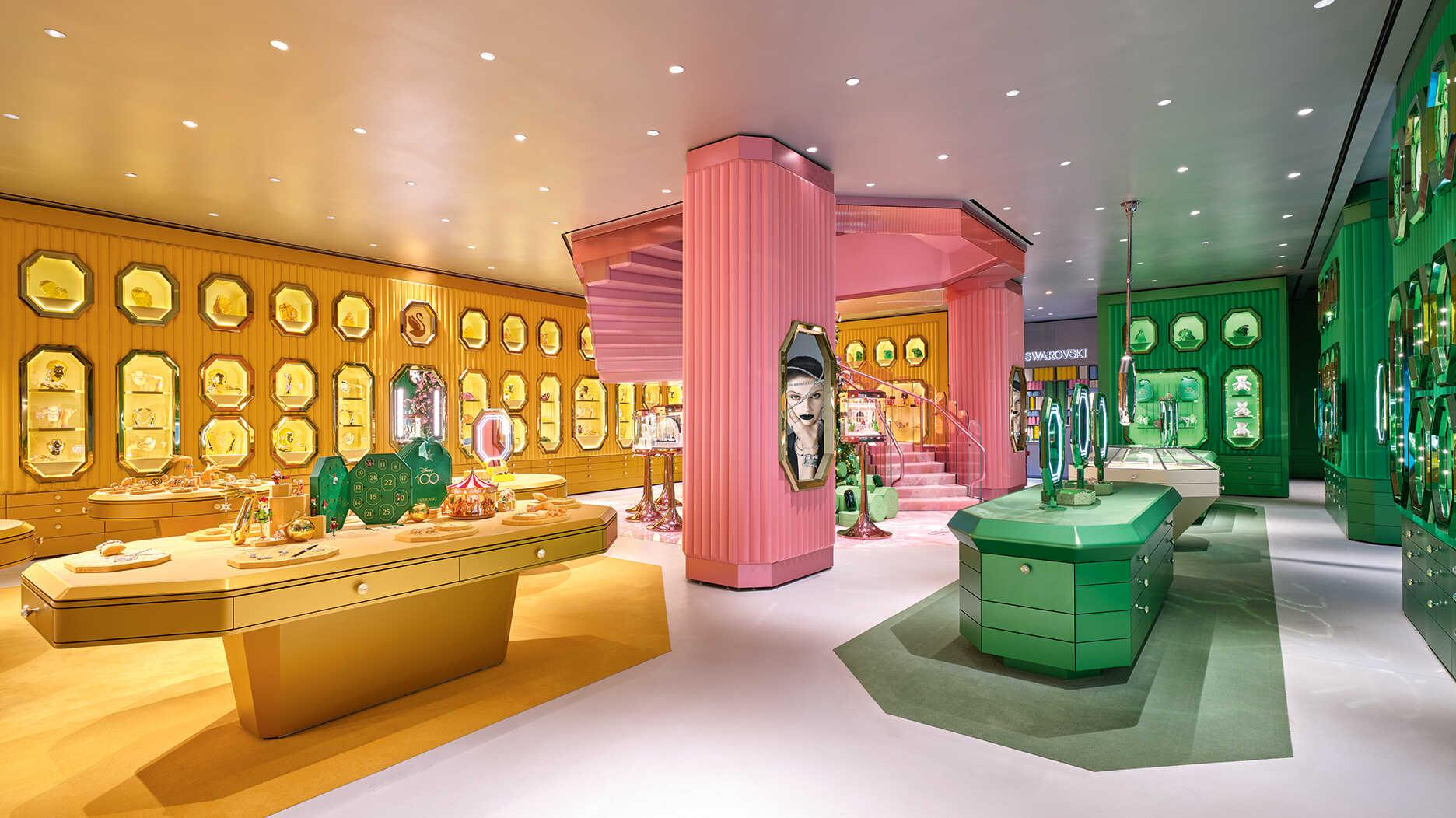 Real‑World Project Showcase：Swarovski Flagship Jewelry Store Custom Display Counters