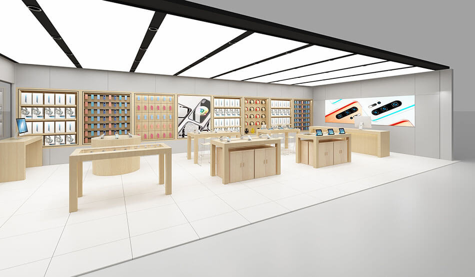 modern apple shop  design