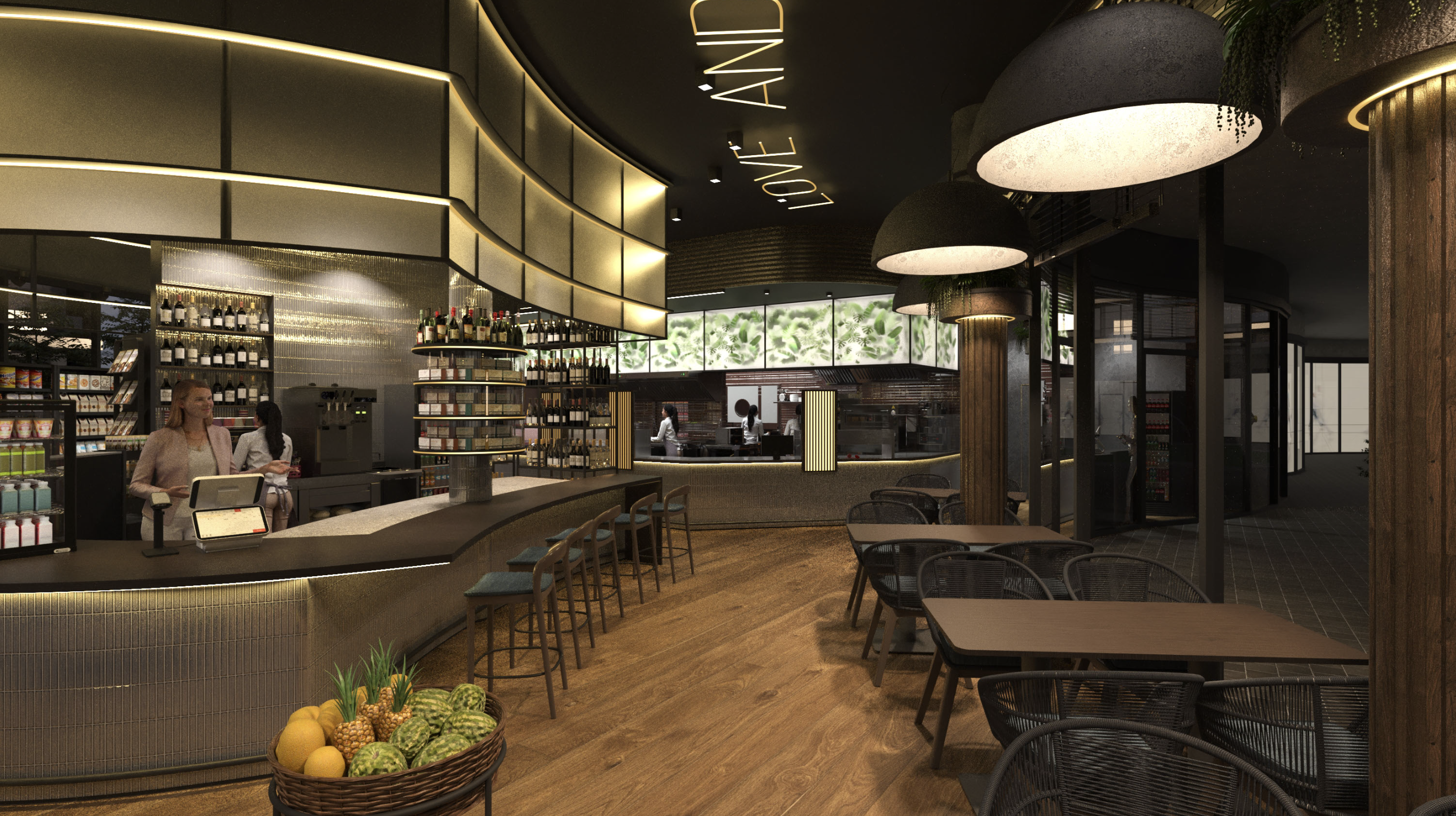 Café - Grocery Hybrid Store