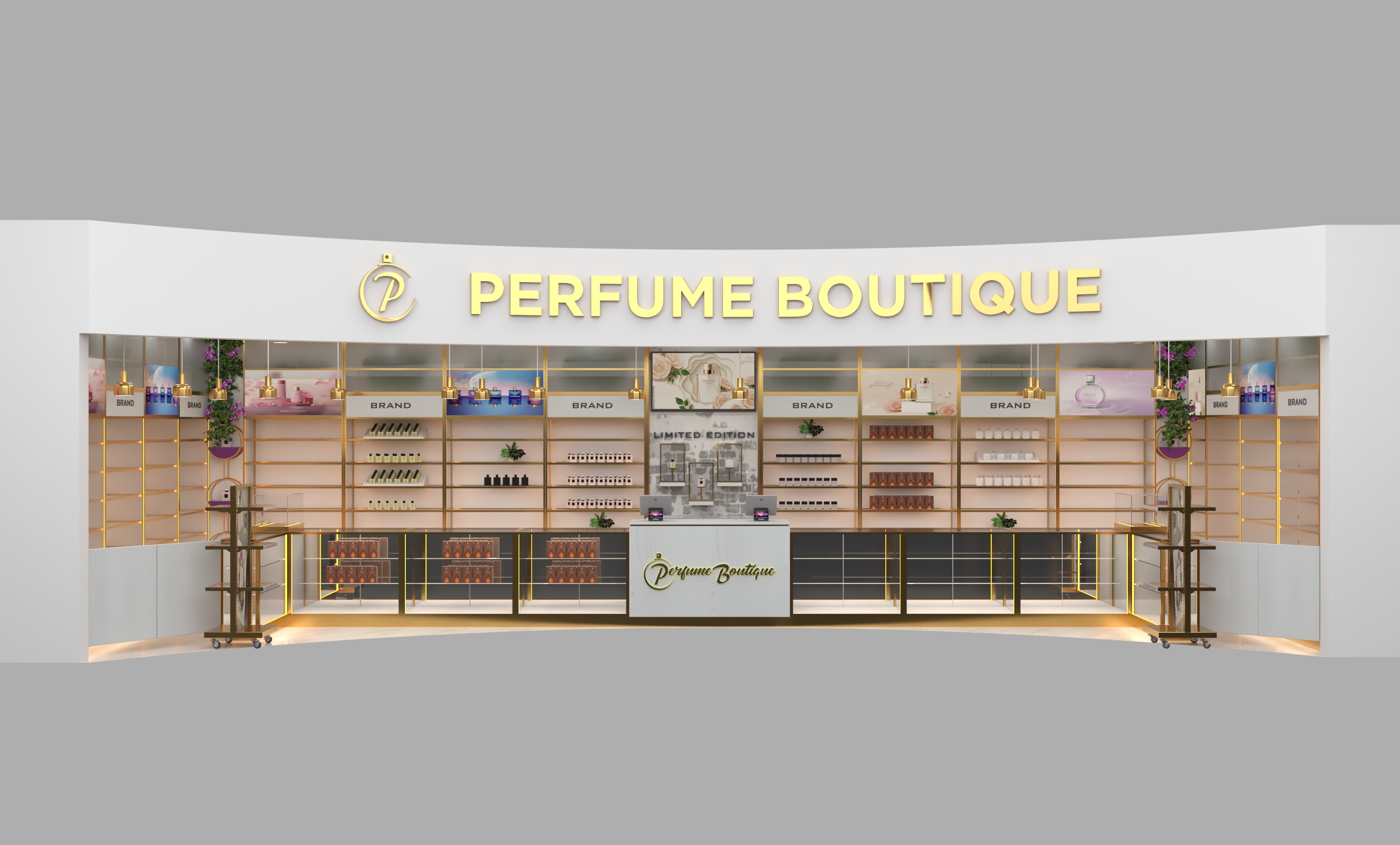 Curved Perfume Boutique Kiosk Real‑Case｜Mall Counter Fit‑Out Story