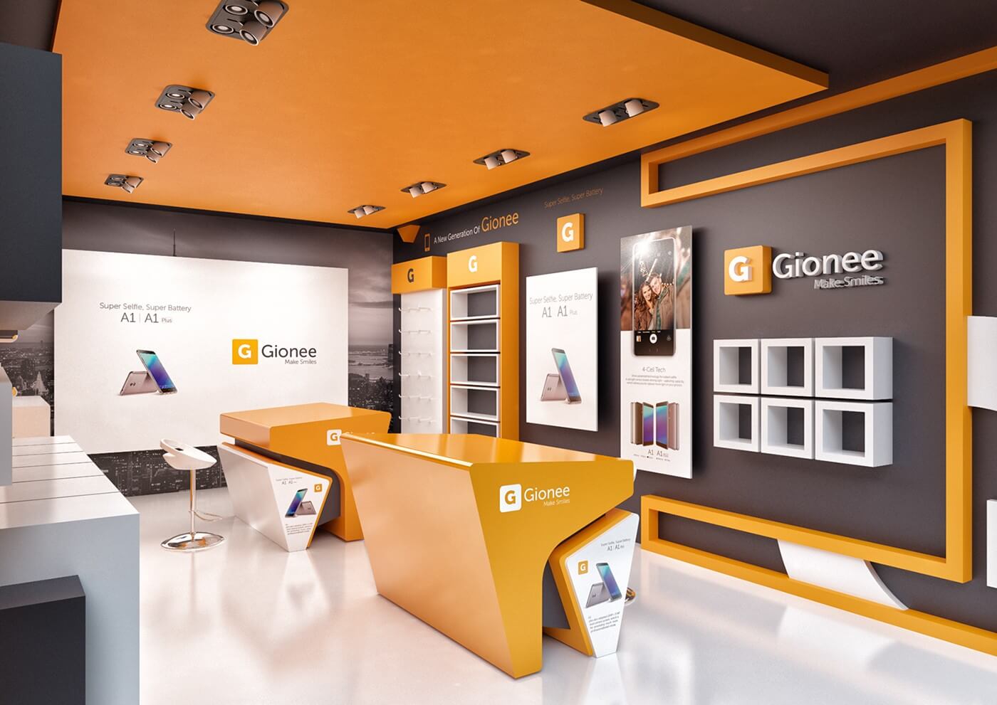 Gionee Mobile Shop Design