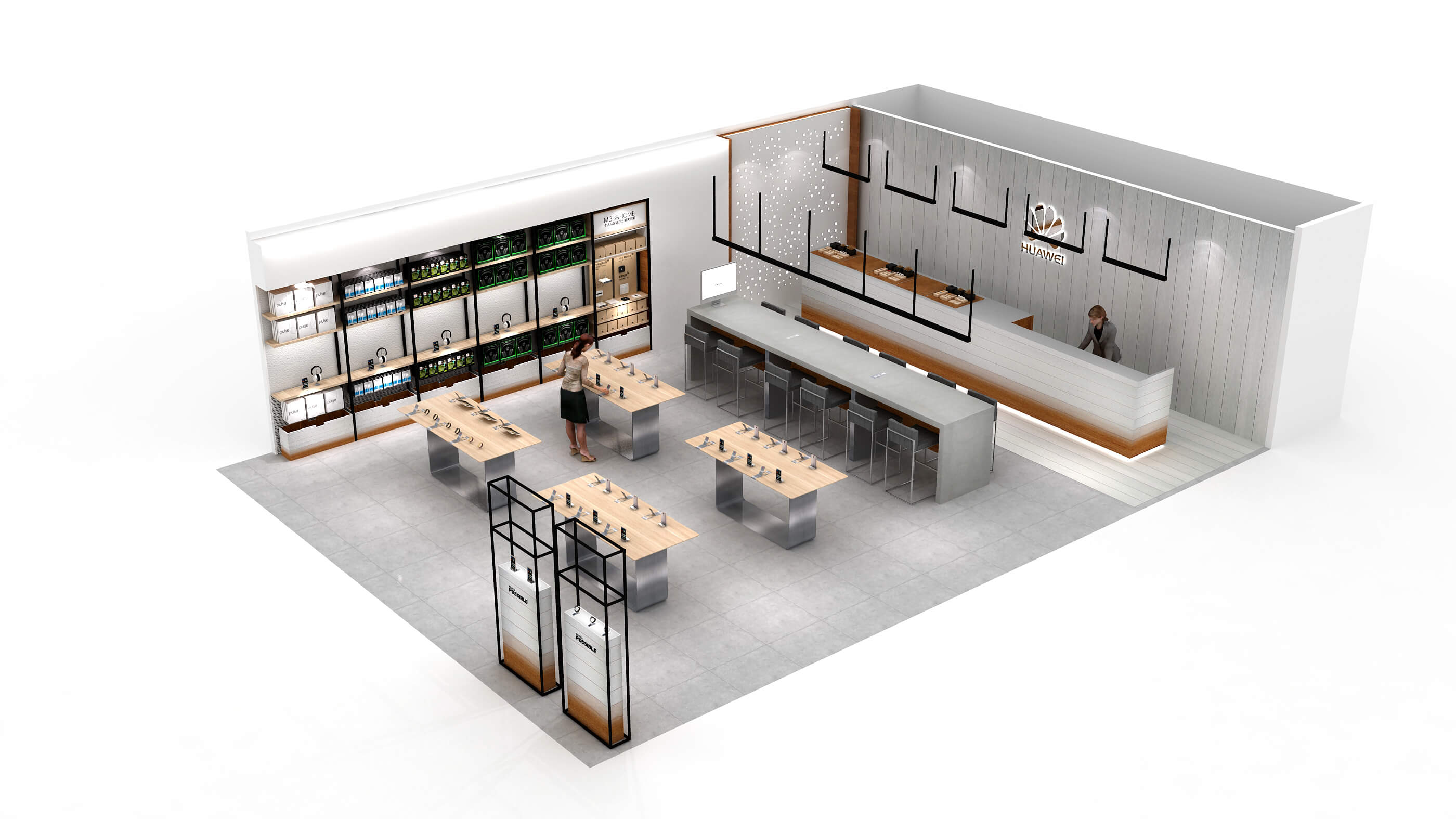 HUAWEI Mobile Shopfitting Design