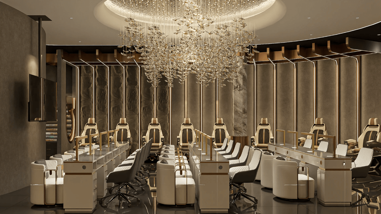 How to Create A Luxury Nail Salon Design in Shopping Center?