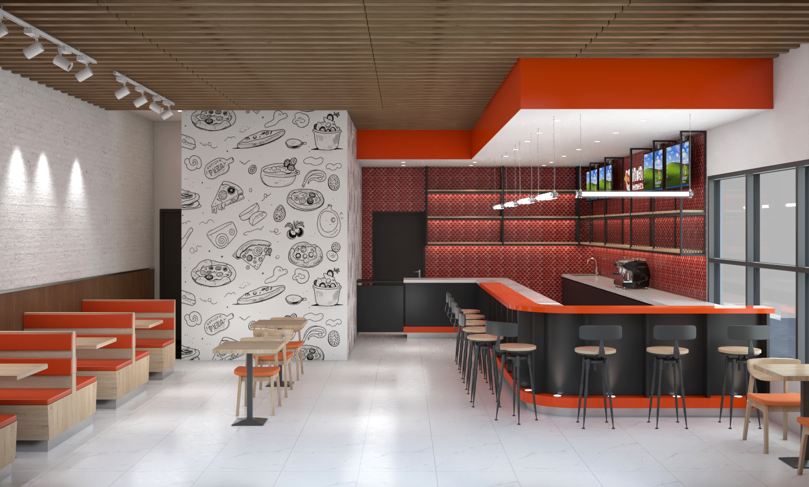 Custom Furniture for The Curry Pizza Shop Company