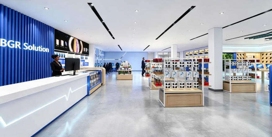 Real‑World Project Recap｜BGR Solution Electronics Store Full‑Space & Custom Display Build