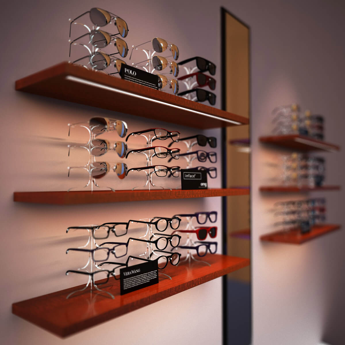 optical wall displays