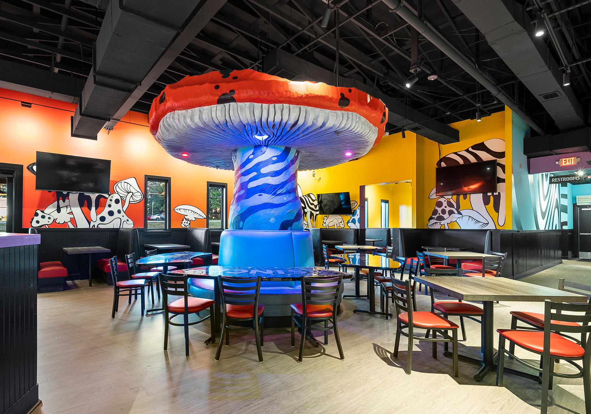 Whimsical Mushroom-Themed Restaurant Design