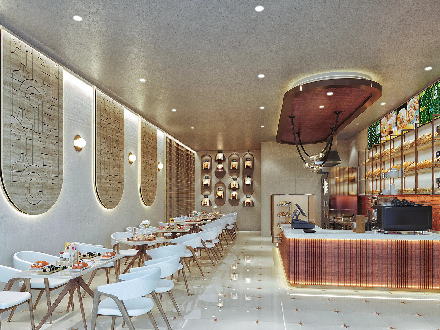 Warm Luxury Bakery That Stands Out In The Mall