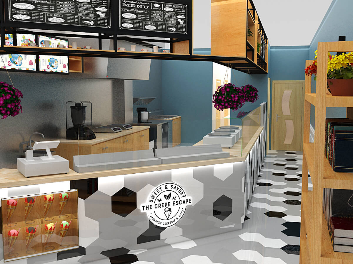 crepe store design