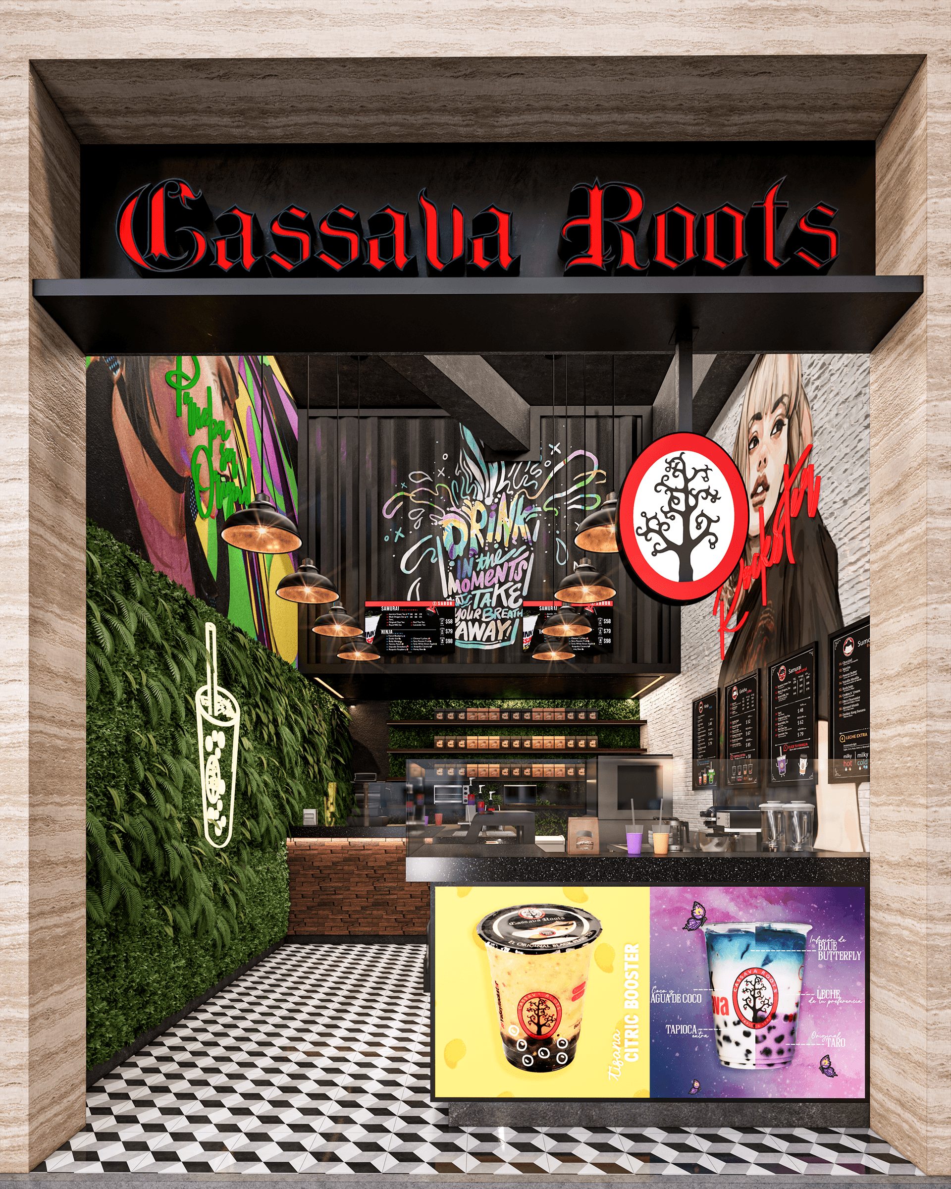Design The American Classic Bubble Tea Store