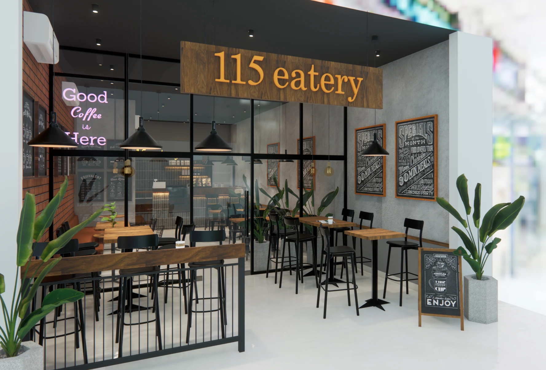 Industrial Style Cafe Store