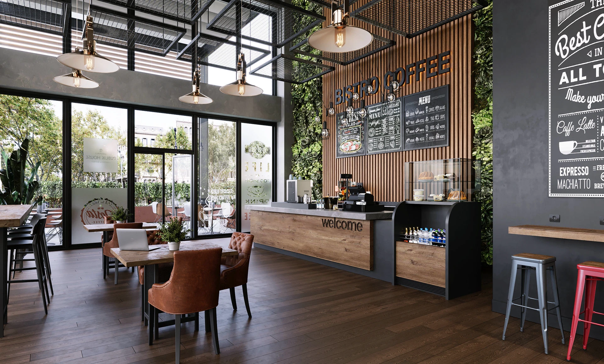 Do You know Industrial style coffee shop?