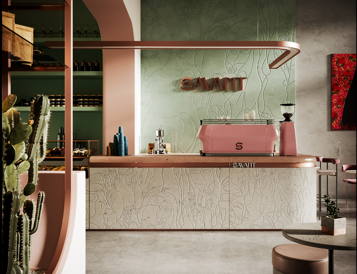 Innovative Concept Design of a Popular Pink Coffee Shop