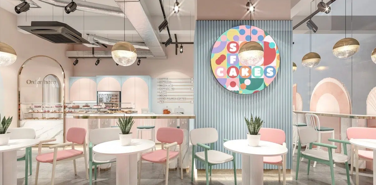 Dreamy Coffee Shop Interior Design /Cute Decorations/Color Match