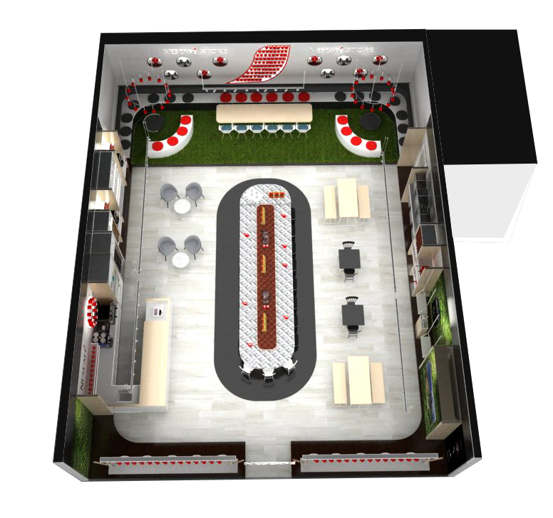 Nescafé One-Stop Coffee Shop: The Central Bar Counter as the Heart of Your Coffee Space