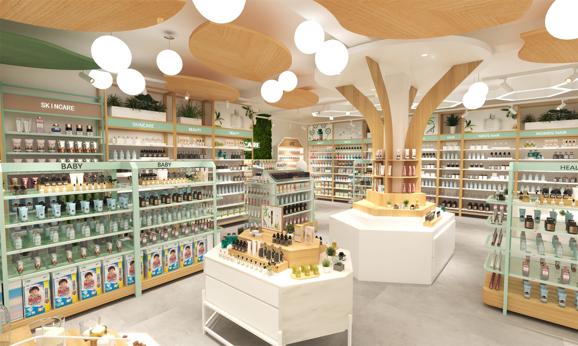 Honey Care Cosmetics 3D Store Interior Design