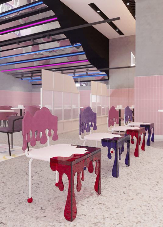 Design Some Eye-catching Tables and Chairs Like These for Your Ice Cream Shop