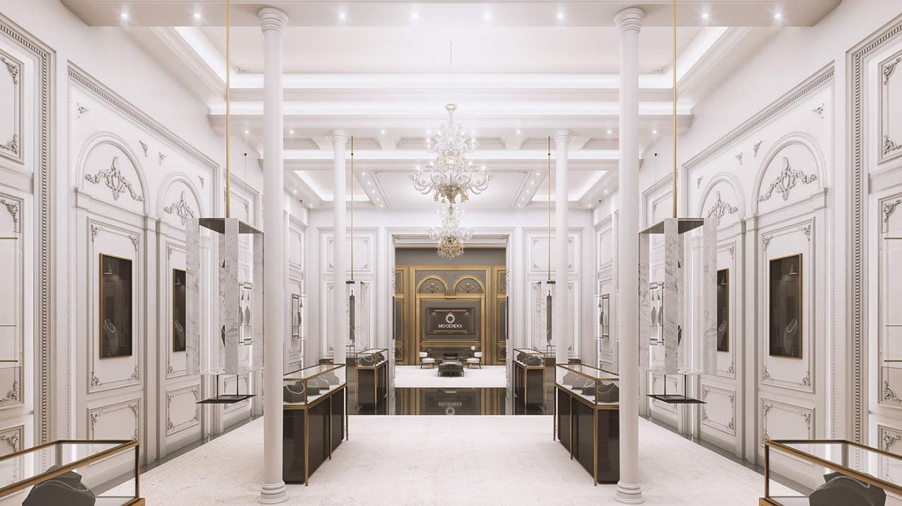 Luxury Palatial Jewelry Shop European Style
