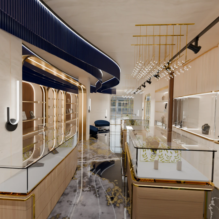 How to Create a High-End Jewelry Store with Unique Design