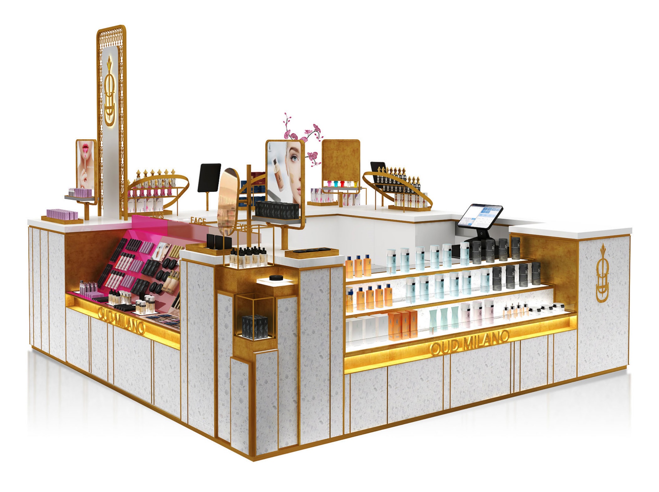 perfume kiosk design