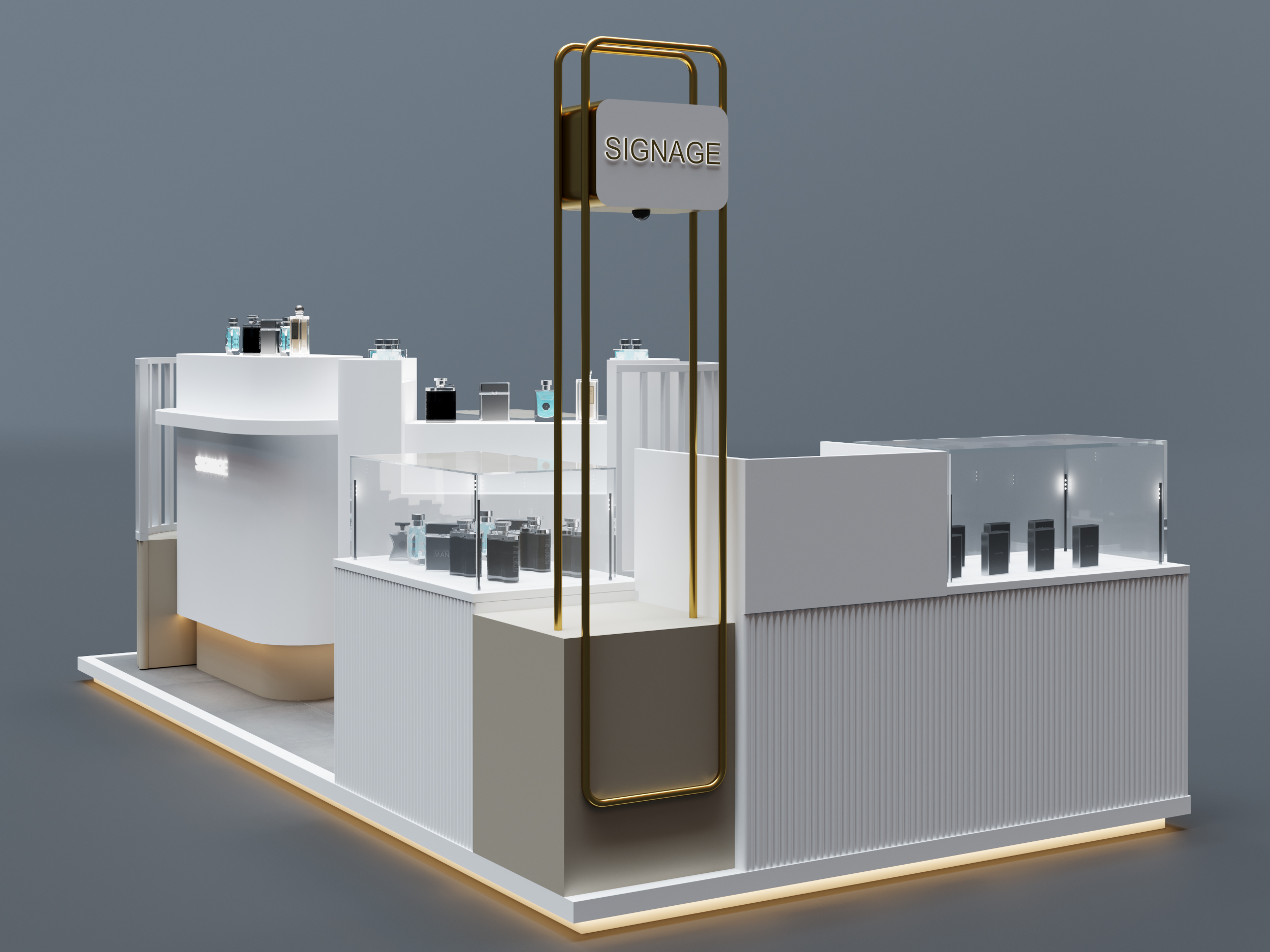 perfume kiosk design