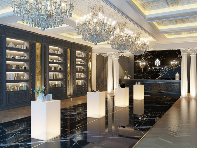 Create a Luxurious European Court-style Perfume Store