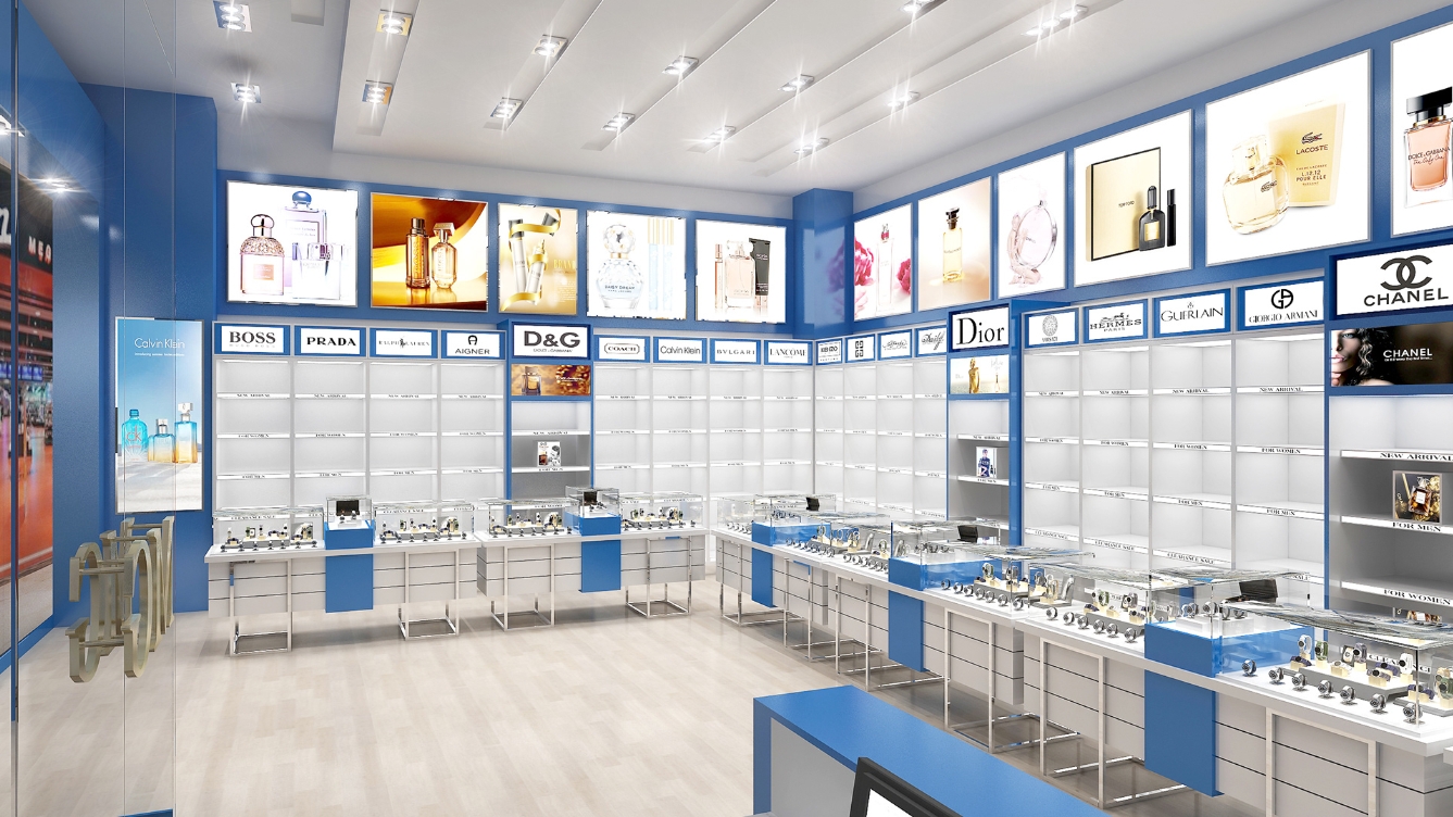 Create a Modern Perfume Shop Design in Shopping Malls