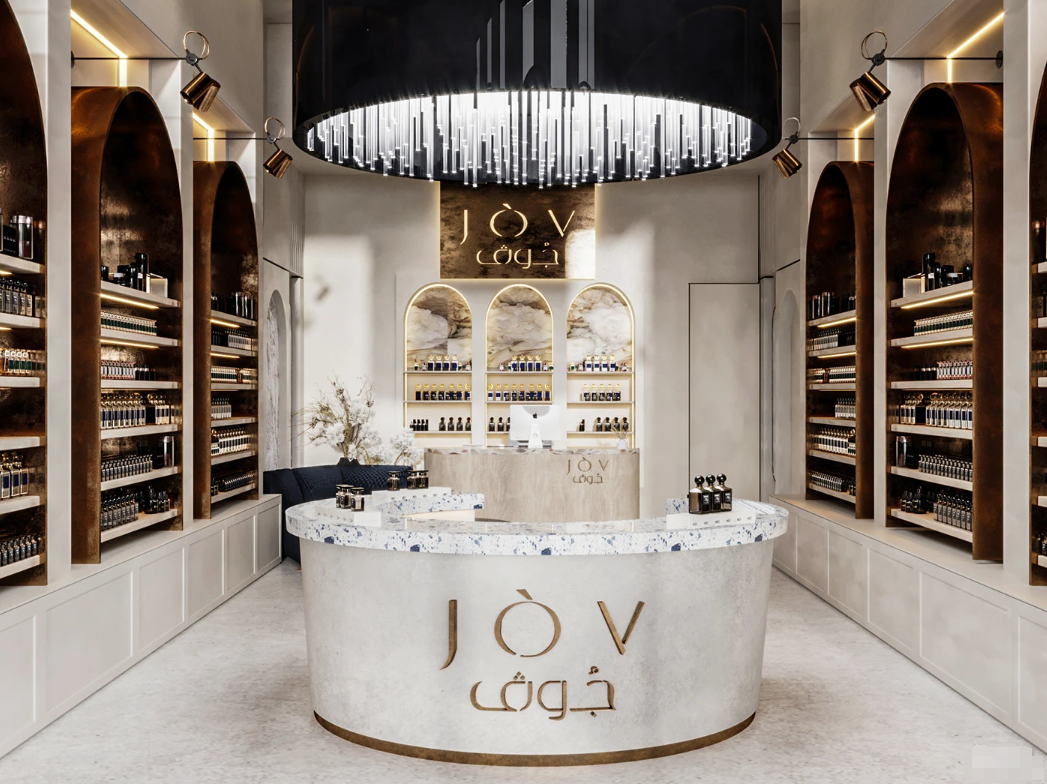 Modern Light Luxury Style JOV Perfume Store