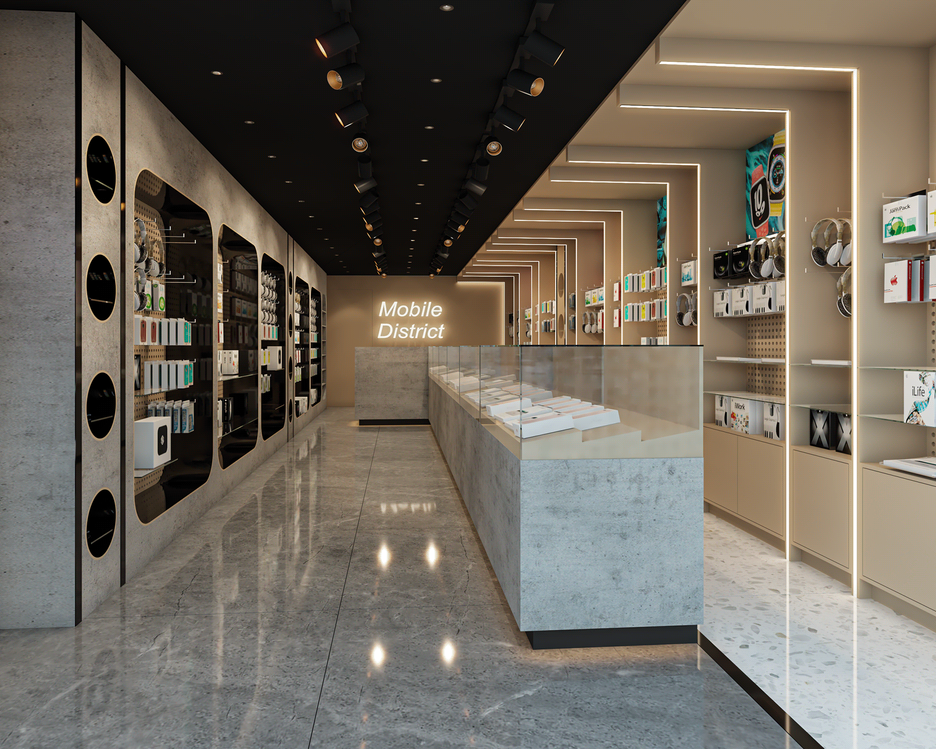 A Practical And Fashion Accessory Phone Retail Store Design Concept