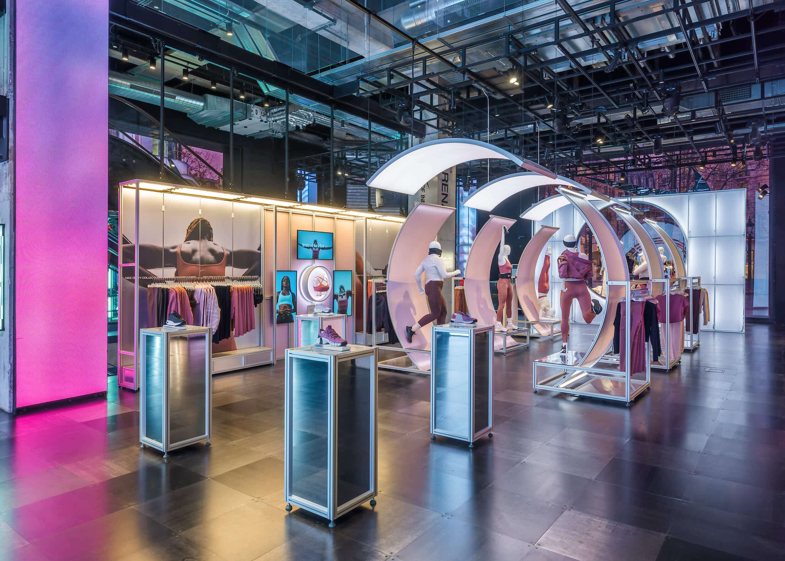 Purple-pink clothing store