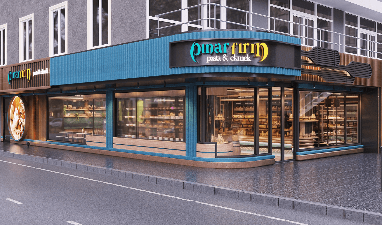 High-end Pastry Shop Interior Design Bakery Store Counter