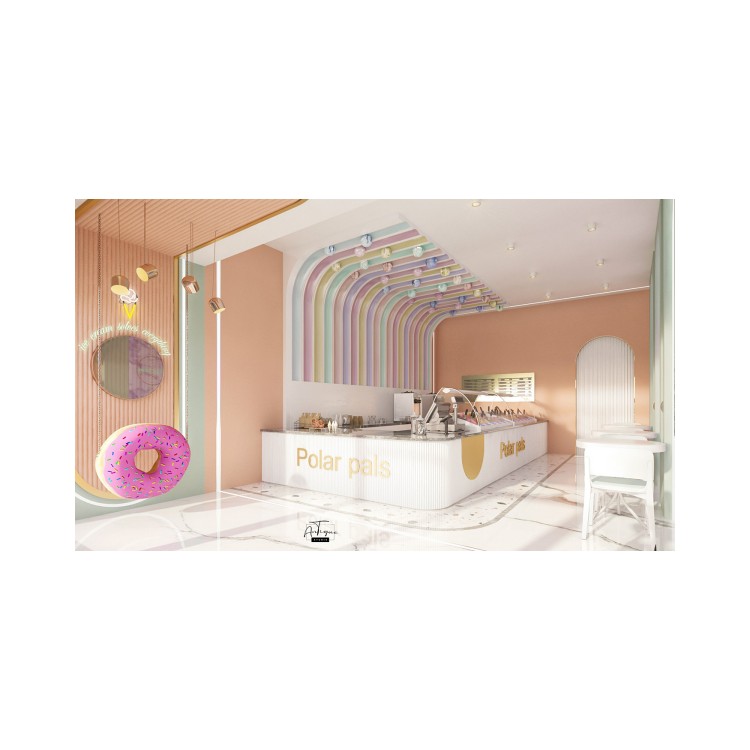 Donut Shop Interior Decoration Sweet Dessert Shop Design