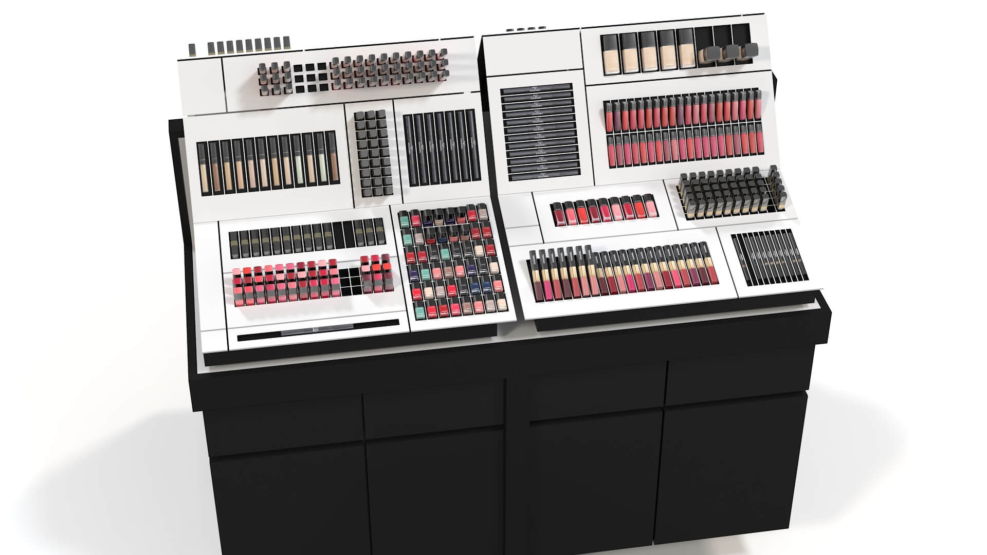 makeup display counter
