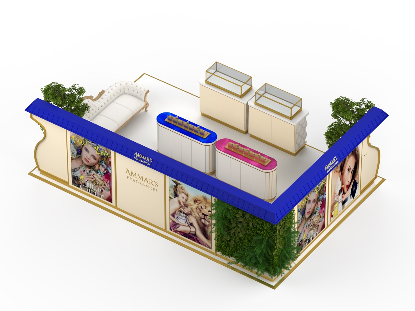 Luxury Perfume Mall Kiosk 