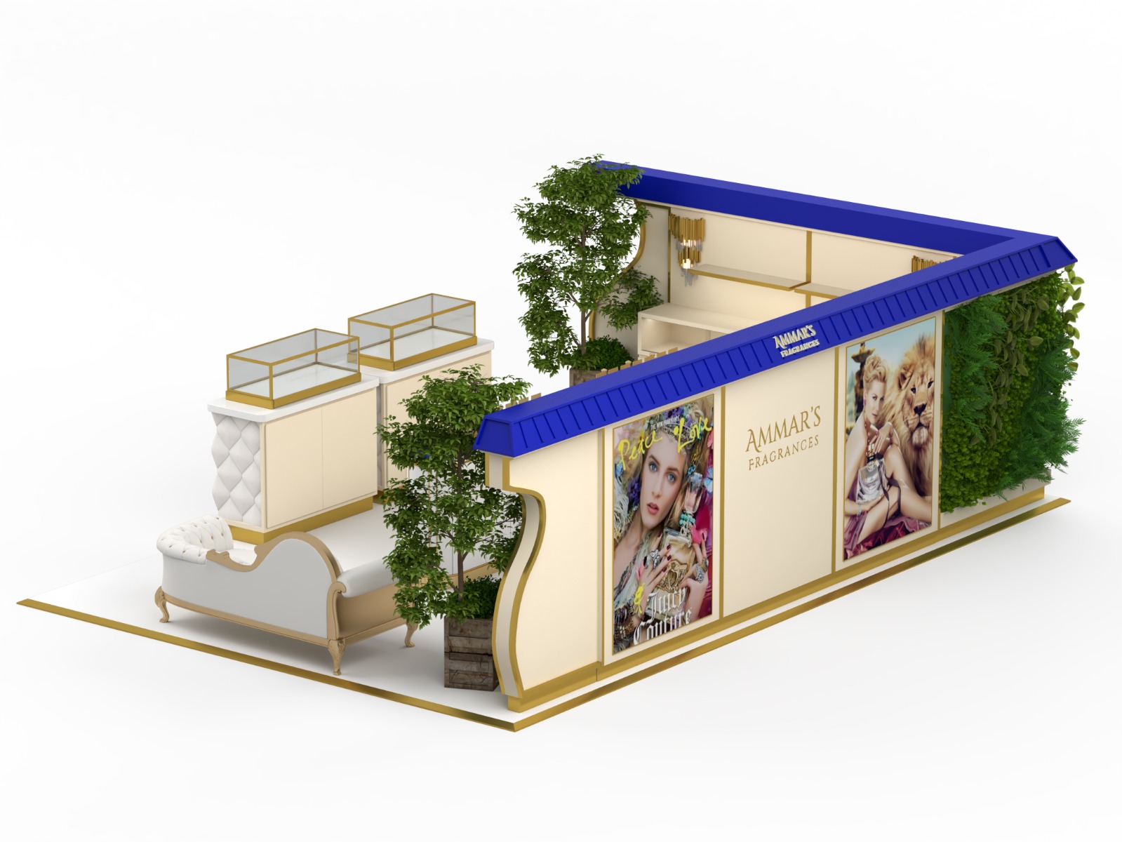 Luxury Perfume Mall Kiosk 