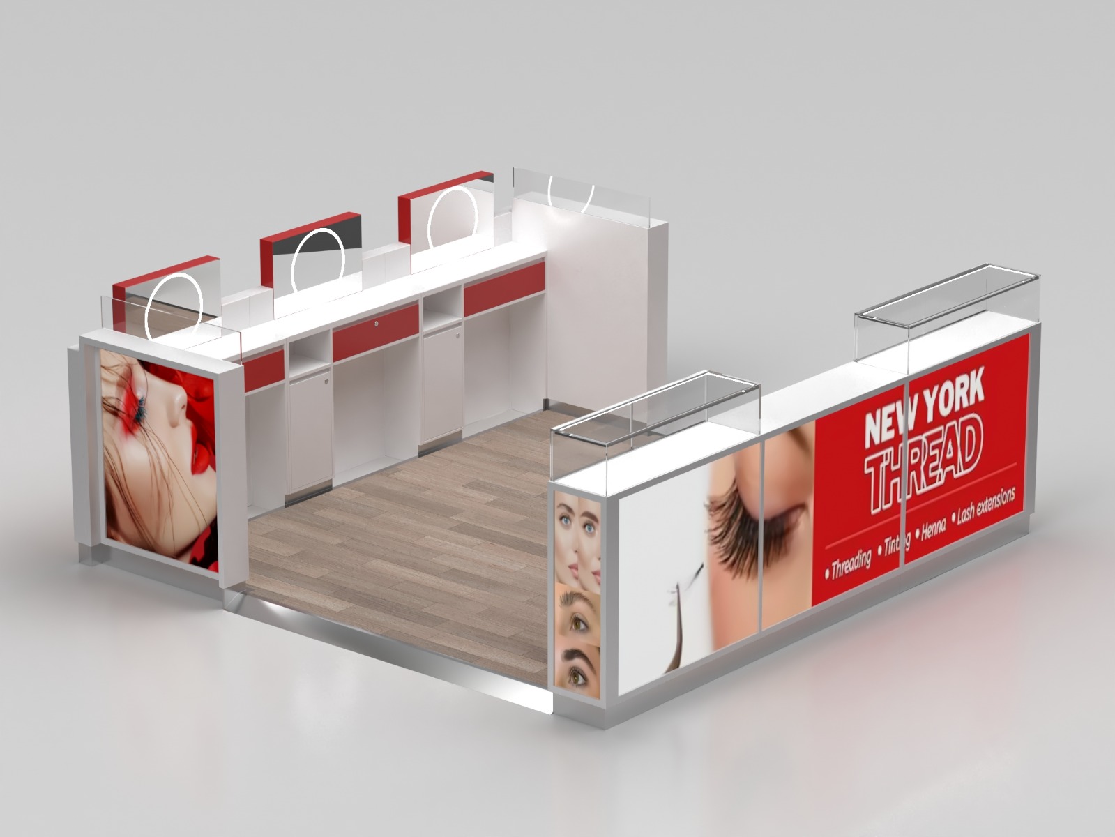 Salon Eyebrow Threading Kiosk 