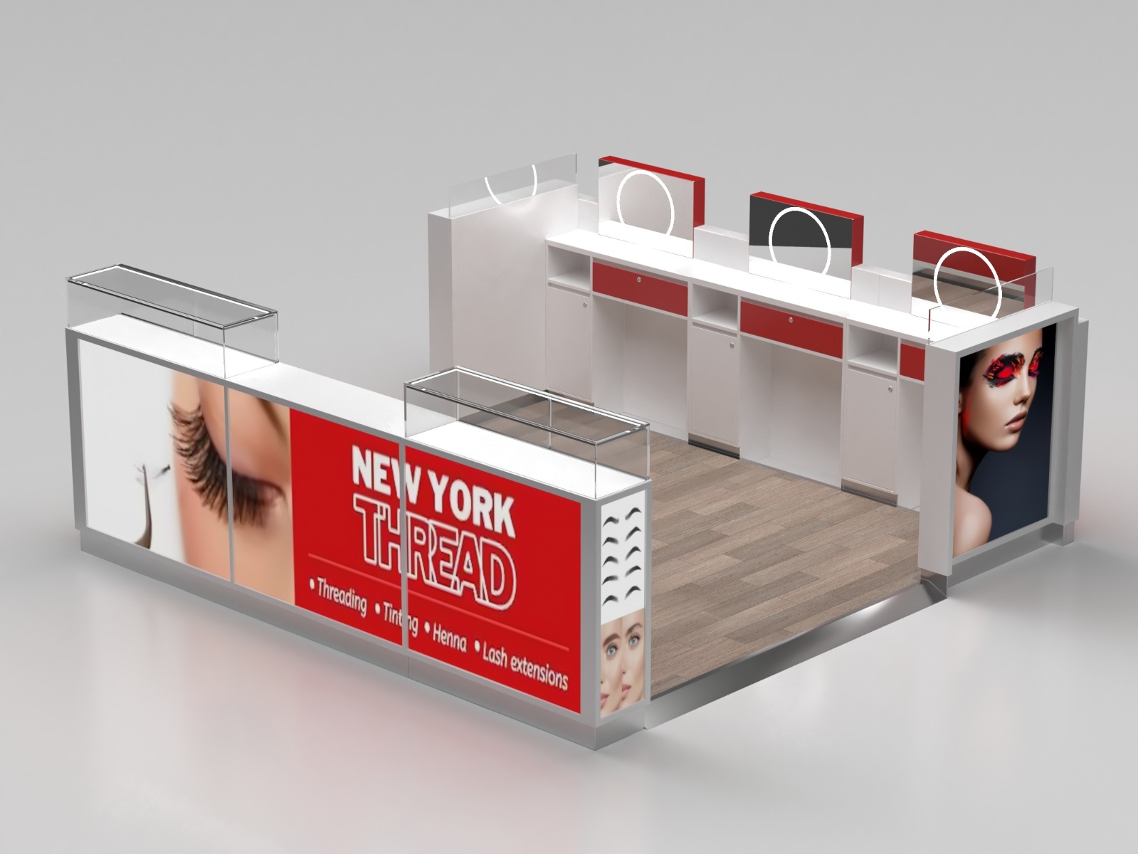 Salon Eyebrow Threading Kiosk 